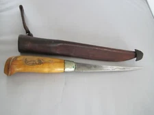 J. Marttini Finland Rapula Fishing Filet Knife and Sheath Hand Ground