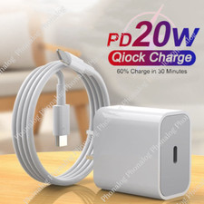20W Upgrade Fast Charger Block Type C Cable For iPhone 14 13 12 11 Pro Max XS XR