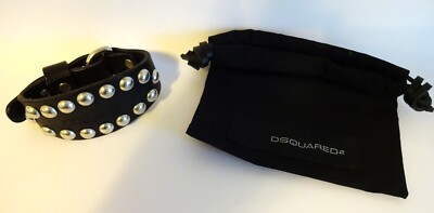 DSQUARED2 100% LEATHER STUDDED WRISTBAND BRACELET MADE IN ITALY | eBay