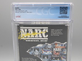 NARC Nintendo NES 1990 Acclaim CIB Complete in Box CGC Graded 8.5 - 9.8 Cart!
