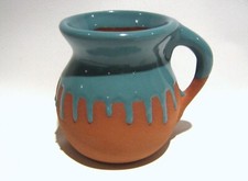 Jarrito de Barro Decorado / Chorreado Decorated Clay Mug Made in Mexico