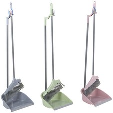 2tlg Kehrgarnitur Kehrschaufel mit langem Stiel Kehrbesen Kehrset mit Gummilippe