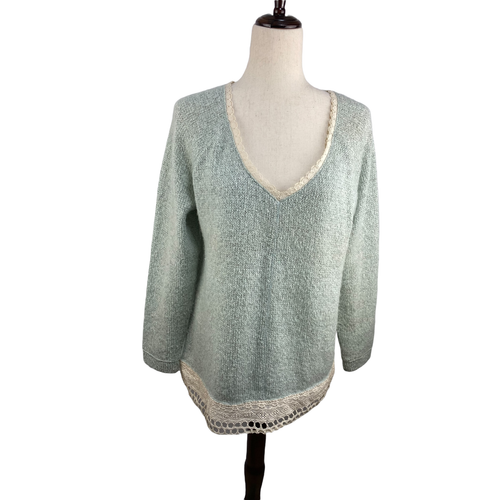 Sanctuary Pale Aqua Fuzzy Sweater with 