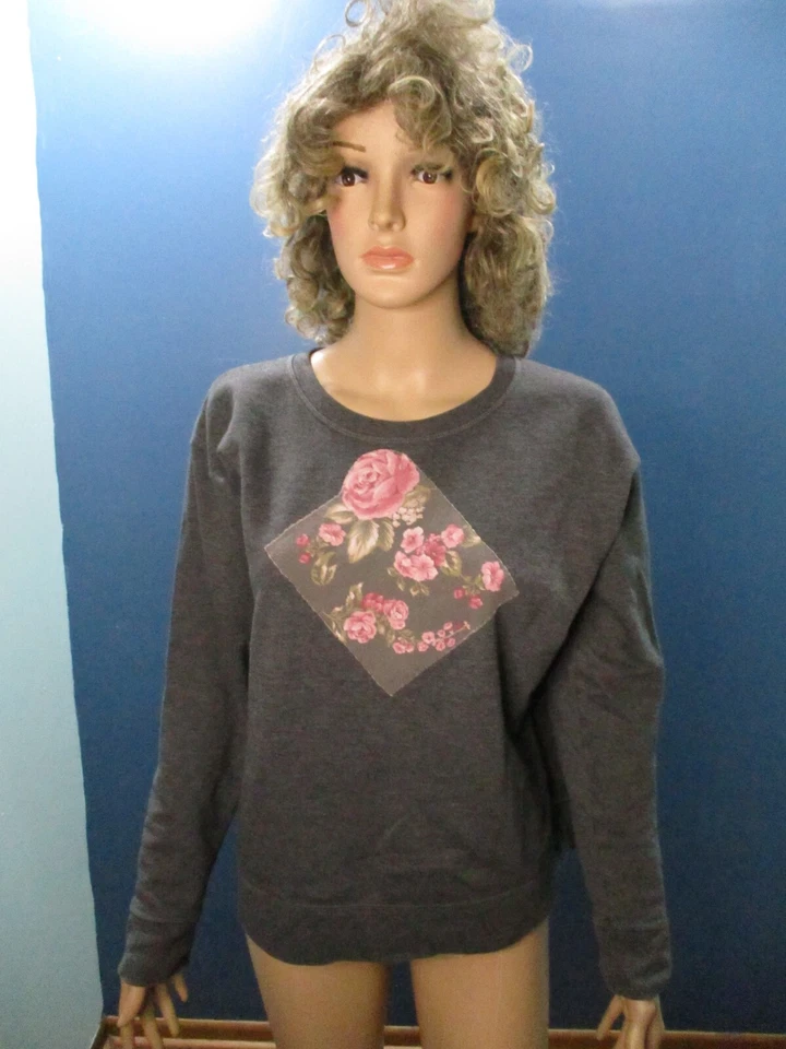 L серый бриллиант роза нашивка вязаная рубашка для сна от HANES - Изображение 3 из 4