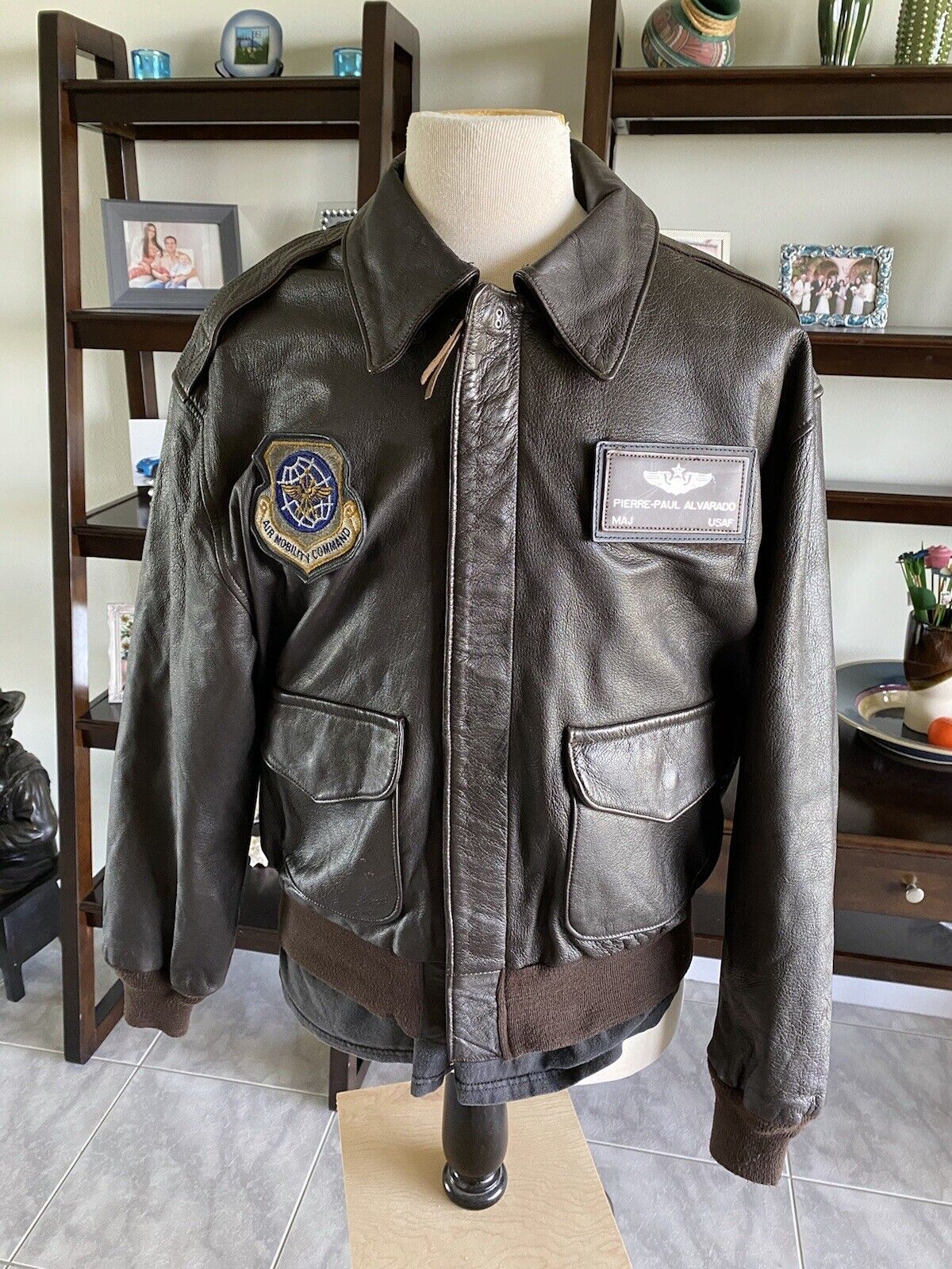 DSCP Brown Flight US Air Force Bomber Leather Jacket 46R XL Nice 🌎✓ | eBay