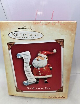 MERRY CHRISTMAS So Much To Do! Hallmark Ornament