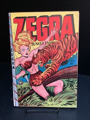 ZEGRA #4 (1949, TIGER COVER, GOLDEN AGE, FOX FEATURE SYNDICATE COMIC)