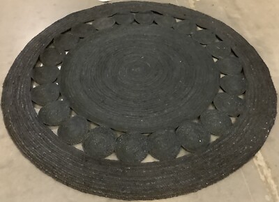 BLACK 6'-0'' x 6'-0'' Broken Thread Rug, Reduced Price 1172671611 NF364D-6R