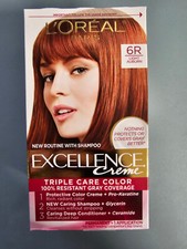 3 PACK L'Or al Excellence Cr me Triple Protection Hair Color 6R Light Auburn