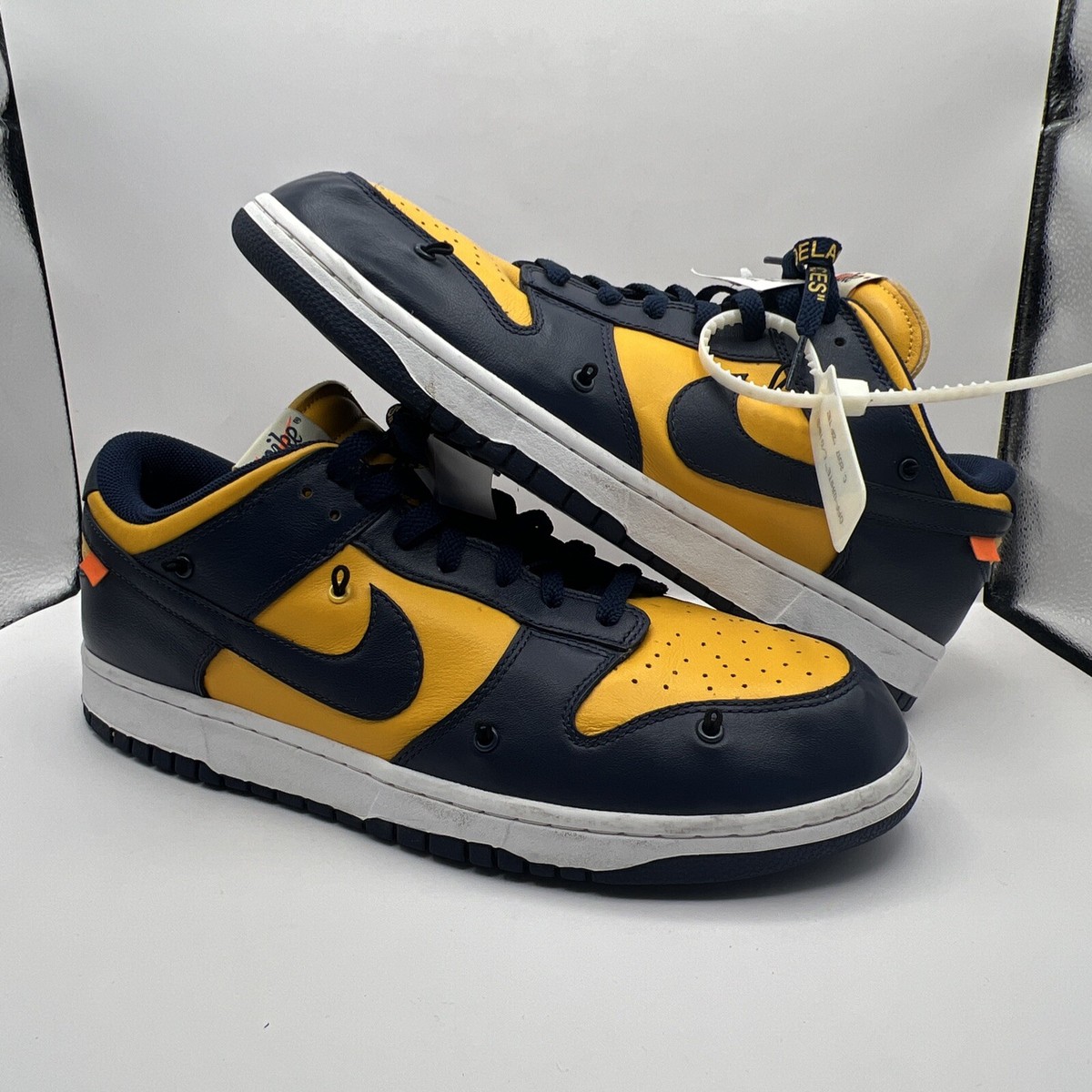 OFF-WHITE × NIKE DUNK LOW GOLD MICHIGAN Brand New Nike Dunk Low x Off-white University Gold Michigan