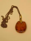 Natural Baltic amber -pendant with chain (6)