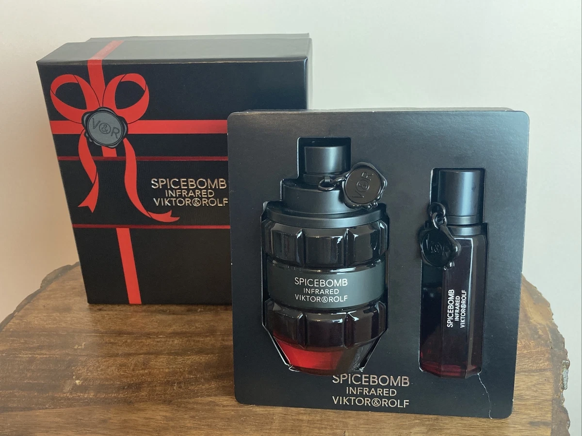 2Pcs Set Viktor & Rolf SPICEBOMB Infrared Eau de Toilette 3oz/90ml+ 0.68oz/20ml