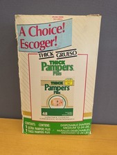 VTG 1 Box Thick Pampers Plus Ultra Disposable Diaper Samples NIB 1987 P G Mailer