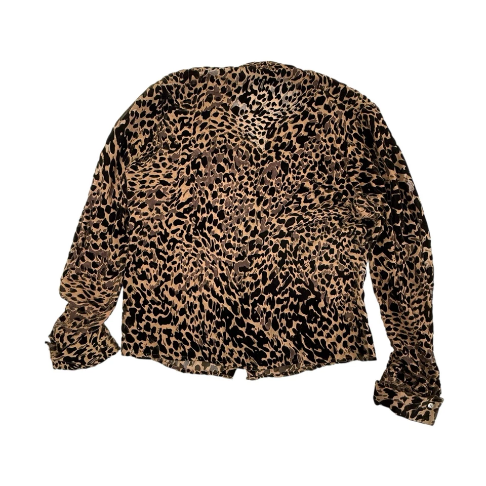 Блузка Laura Ashley Burnout бархатная шелковая смесь размер 6 откидные манжеты готическая Y2K - Изображение 3 из 4