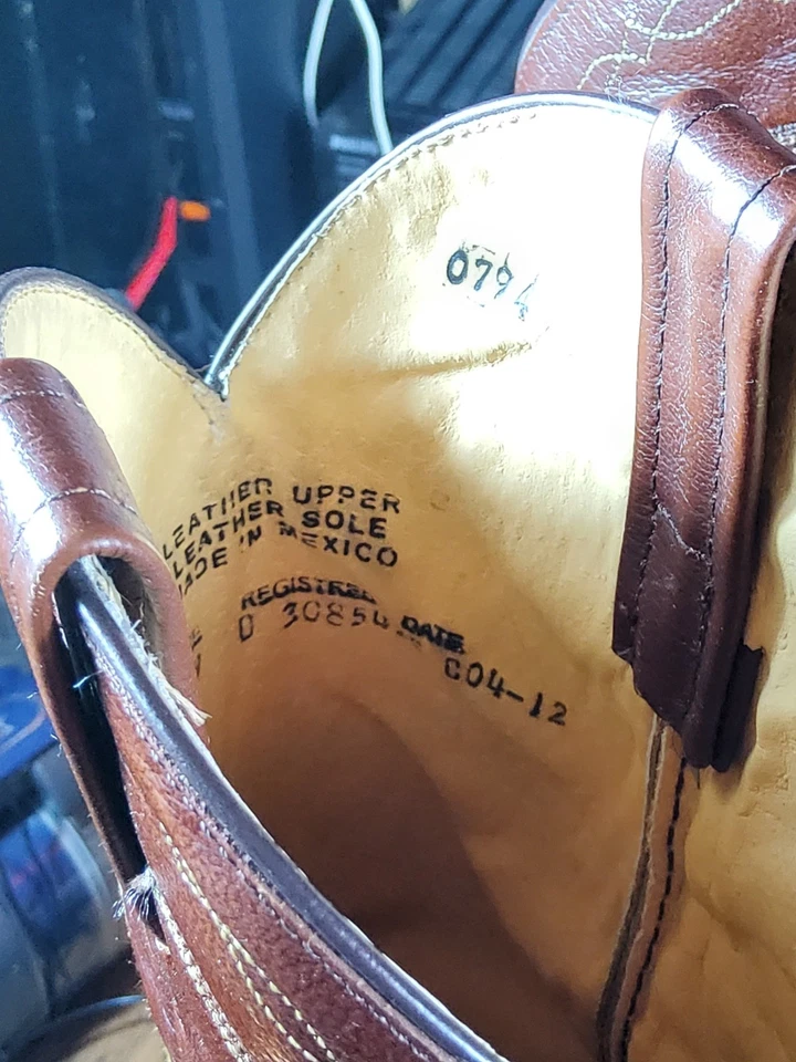 Botas de Vaquero Dan Post Marrón Western Estilo 2111 Para Hombre 12B Foto 3 de 4