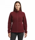 Womens Polar Fleece Full Zip Jumper Jacket Winter Warm in Burgundy