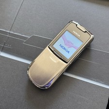 NOKIA 8801 : GSM Phone - 850 / 1800 / 1900 - RARE Silver Cell Phone - US - CLEAN