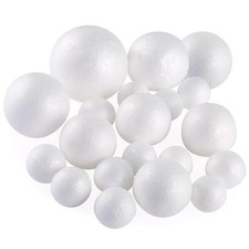 Pllieay 20 Pieces 5 Sizes White Foam Balls Polystyrene Craft Balls
