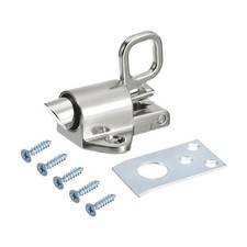 Spring Loaded Latch Pin Zinc Alloy Round Tip of Pin Upward Silver 