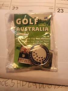 Golf australia magnetic hat clip golf Ball marker. Clipped your hat Or Belt