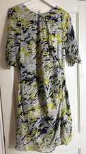 Stunning WHISTLES summer occasion Dress Uk 16 , 95 % silk cruise wedding guest