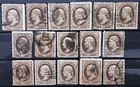US Stamp Collection 1882 10c Jefferson Lot of 16 Scott # 209 Used