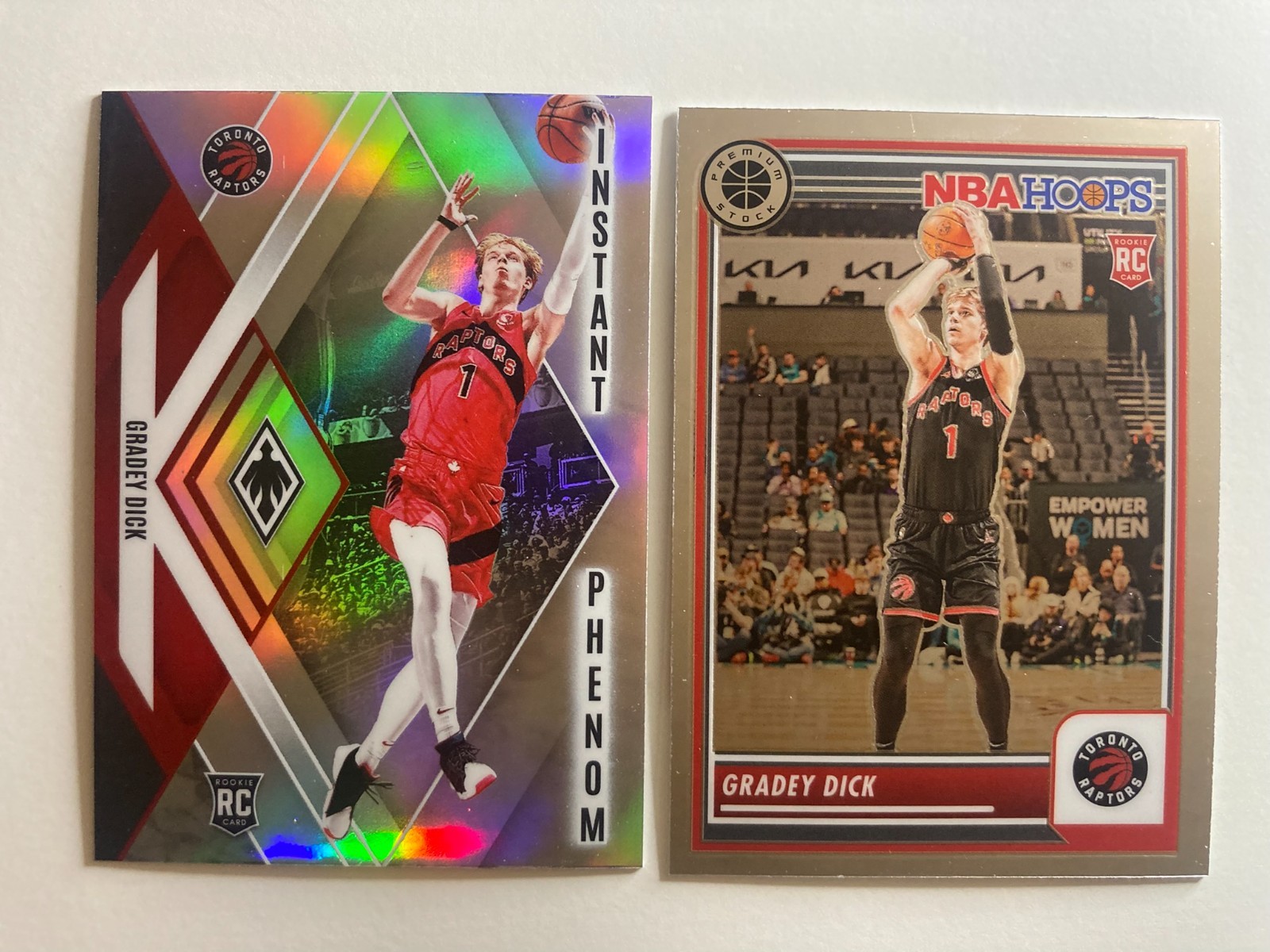 2023-24 Panini Phoenix #23 Gradey Dick Instant Phenom + Premium Stock Base