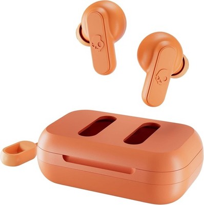 Skullcandy Dime True Wireless-Ohrhörer   Golden Orange, kompakt, kabellos
