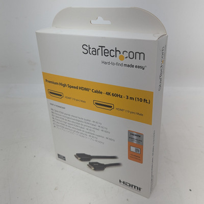 High Speed HDMI Cable 4K 60Hz 3m (10ft) - StarTech.com Premium - NEW in Box