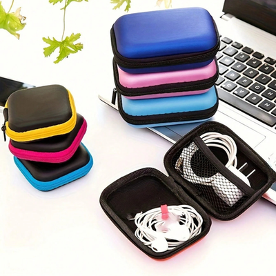 #ad #ad Headphone Bag Data Cable Storage Mini Coin Storage Bag Multi uses Cosmetic Bag $5.79