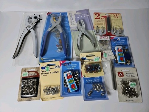 Prym Plier Kit, Revolving Hole Punch, Hand Punch, Eyelet Large Lot