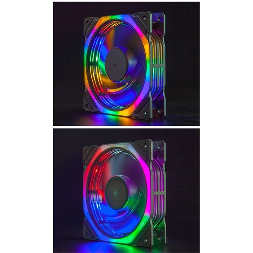 Ventilador de caja Spider Star RGB de 12 cm con doble anillo y 16 LED - Afbeelding 4 van 24
