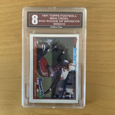  1991 Topps Mike Crowley#545 Broncos ROOKIE GI Graded 8.5 NM-MT+ #0000410