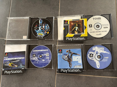 Sony PS1 PSX Playstation Tomb Raider Crash - Konvolut - 4 Spiele -