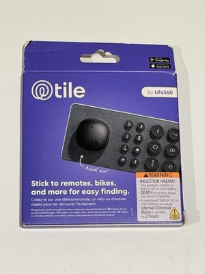 Tile by Life360 GPS Tracker Bluetooth Finder Small Sticker - Black NEW SEALED
