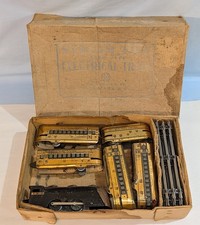 MARX #3987 SET BOX W #635 MERCURY BLACK/GOLD ARTICULATED PASS SET (HB180)....TK