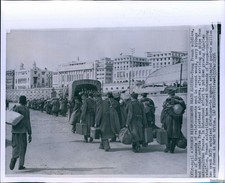 1956 French Soldiers Reinforcements Pier Head Algeria Military Wirephoto 8X10