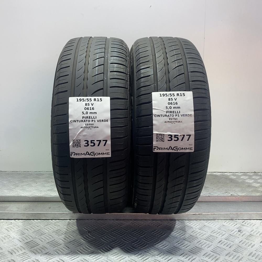 Gomme Usate 195 55 R15 85V Pirelli Cinturato P1 Verde 71% Estive