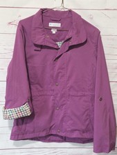 Peter Millar Element Water Womens Magenta Golf Lightweight Jacket M Plaid Inner