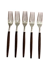 EKCO ETERNA CANOE Muffin Synthetic Wood Flatware x5 SaladForks Japan Replacement