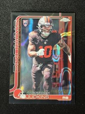 2025 Topps Chrome Quinshon Judkins Black Wave Refractor RC /10 NFL #325