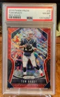 2019 Panini Prizm Tom brady Red Wave PSA 8 133/149 New England Patriots