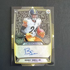 2019 Panini Obsidian Benny Snell Jr. #RA-BSN Electric Etch Yellow RC Auto /25 💎