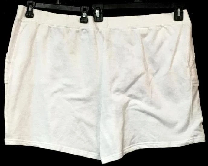 Женские белые хлопковые шорты на шнурке из полиэстера 3X Bobbie Brooks - Изображение 3 из 4