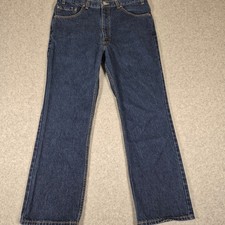 Vintage Levi's 517 Boot Cut Jeans Mens 38x30 Blue Dark Wash Made in USA