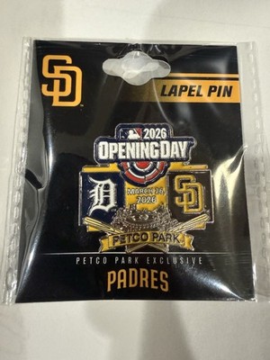 2026 San Diego Padres Vs Detroit Tigers OPENING DAY Pin Petco Park