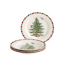 Spode Christmas Tree Collection Appetizer Plates, set of 4 8-Inches