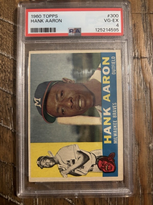 1960 Topps #300 Hank Aaron PSA 4 VG-EX