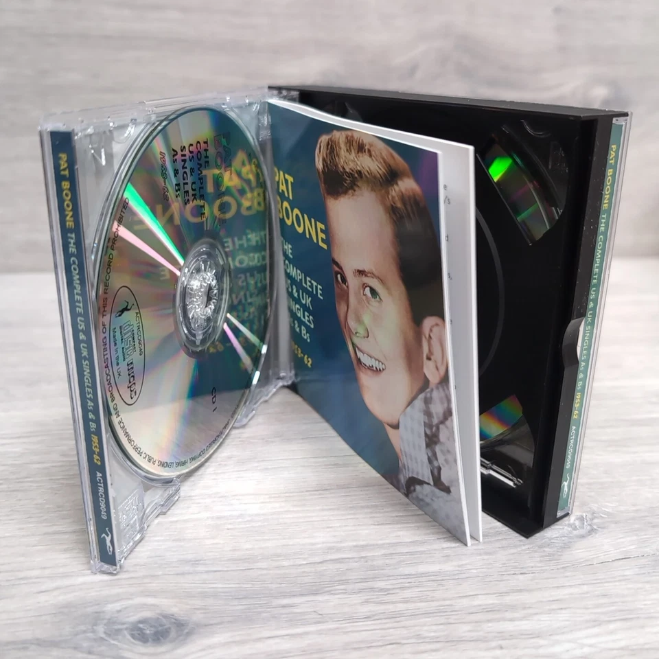 Pat Boone - The Complete US & UK Singles As & Bs 1953-62 - 3CD Album - 2015 VGC - Image 2 of 4