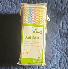 NOVA Gait Belt 72 in Cotton Multicolor Transfer Belt, Metal Buckle, Washable